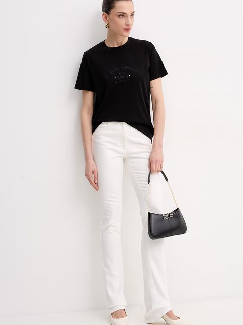 Elisabetta Franchi t-shirt damski bawełniany - zdjęcie produktu nr 1