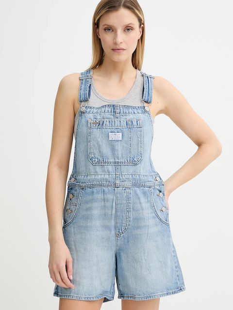 Levi's ogrodniczki jeansowe UTILITY SHORTALL 001UY - zdjęcie produktu nr 1