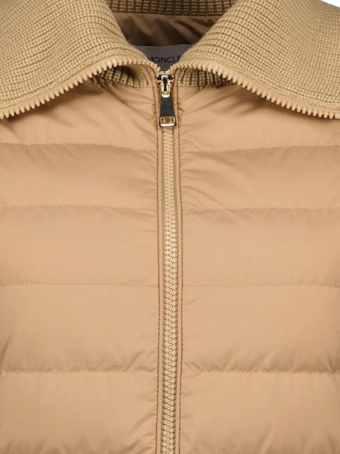 Moncler bicolor zip-up cardigan - Neutrals