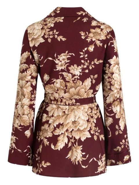Dolce & Gabbana floral belted shirt - Red - zdjęcie produktu nr 2