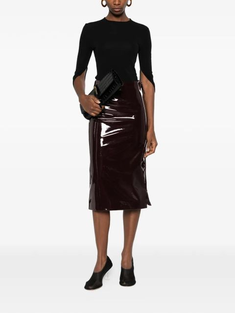 The Frankie Shop Samantha zip fastening skirt - Red