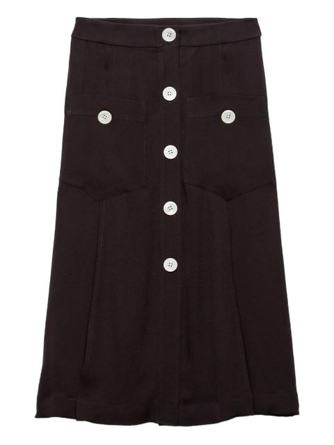 Prada satin skirt - Black - zdjęcie produktu nr 1