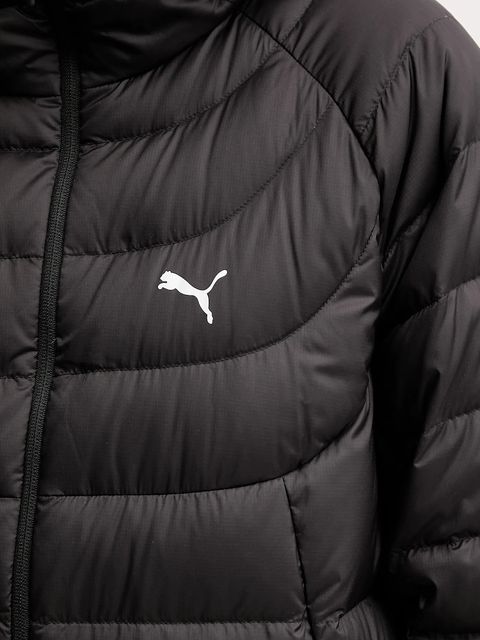 Puma kurtka puchowa kolor czarny przejściowa 685235