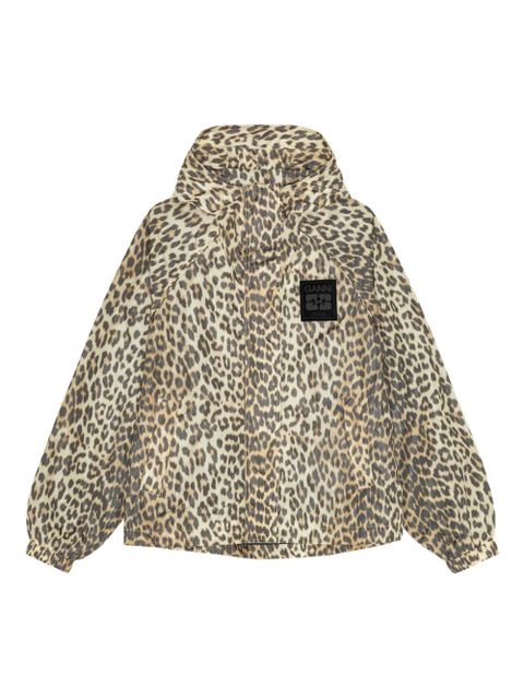 GANNI leopard-print hooded jacket - Neutrals - zdjęcie produktu nr 1