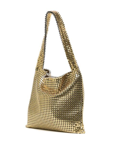 Rabanne Pixel metallic-finish shoulder bag - Gold