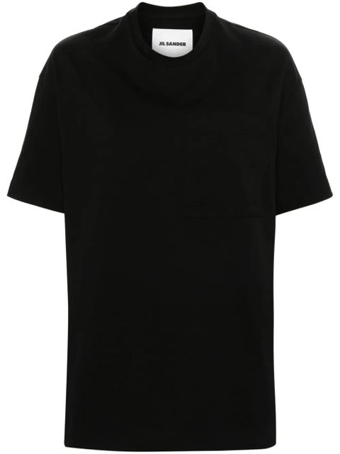 Jil Sander chest-pocket cotton T-shirt - Black - zdjęcie produktu nr 1