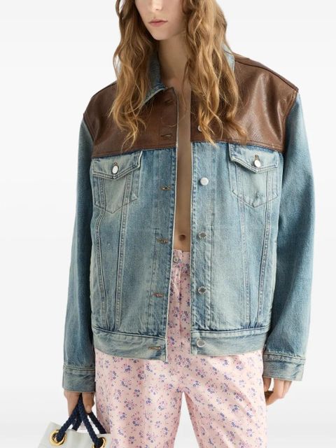 Prada contrast-panel jacket - Blue