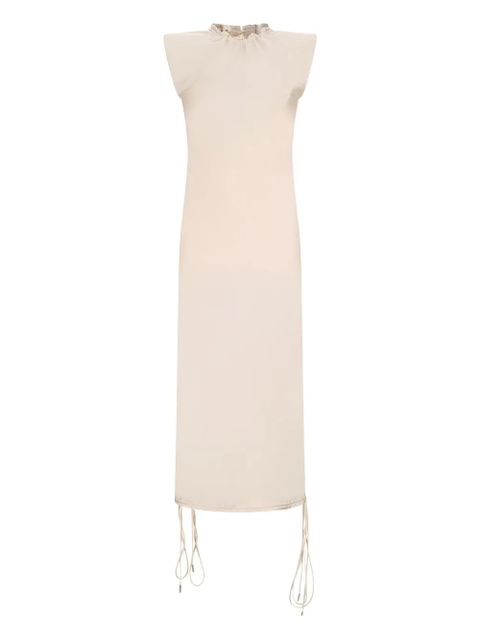 The Attico drawstring-neck midi dress - Pink - zdjęcie produktu nr 1