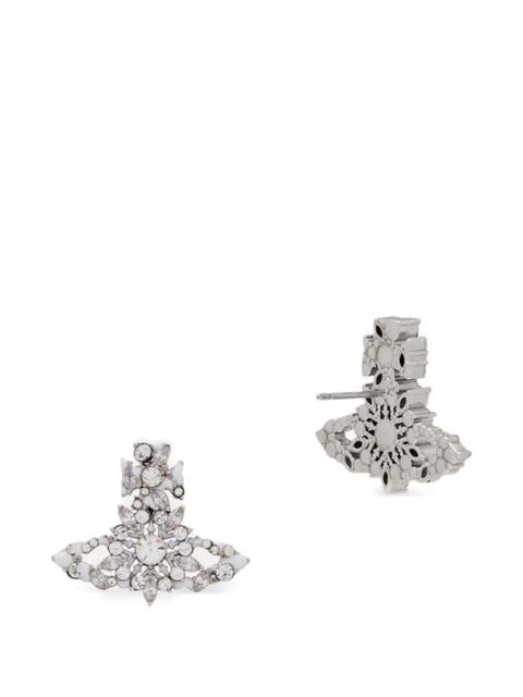 Vivienne Westwood crystal-embellishment earrings - Silver - zdjęcie produktu nr 2