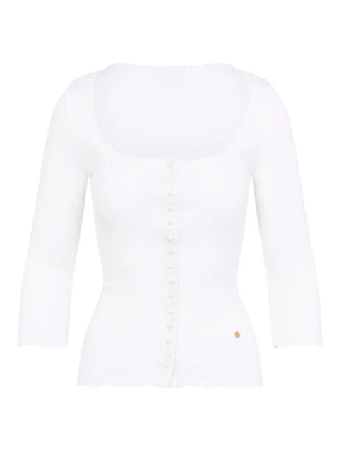 Chloé button-front ribbed cardigan - White - zdjęcie produktu nr 1