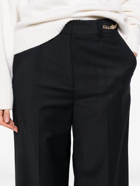 Maje chain-embellished trousers - Blue