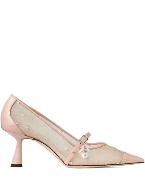 Jimmy Choo 65mm Aren mesh pumps - Neutrals - zdjęcie produktu nr 1