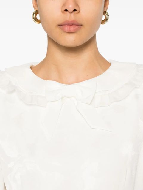 Alessandra Rich Jacquare mini dress - White