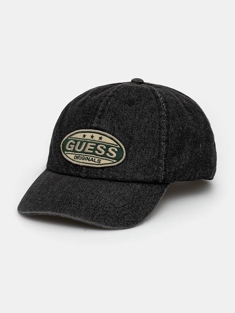 Guess Originals czapka z daszkiem jeansowa VINTAGE kolor czarny M5YZ05 WHGF0 - zdjęcie produktu nr 1