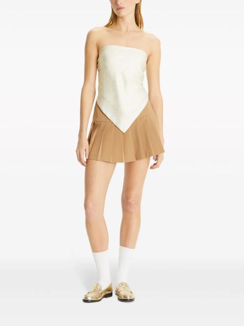 Tory Burch T Monogram silk square scarf - Neutrals