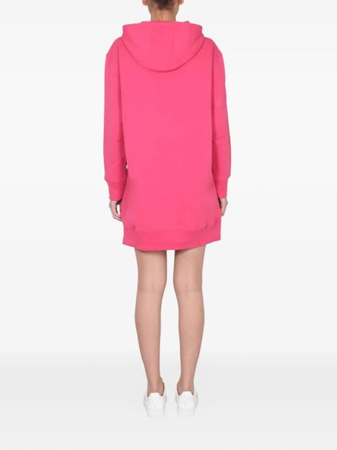 Moschino hooded logo dress - Pink
