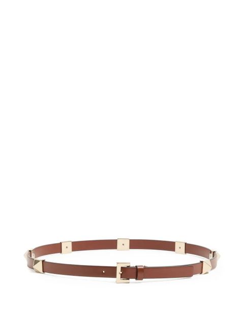 Valentino Garavani Rockstud Fierce shiny calfskin belt 15mm - Brown - zdjęcie produktu nr 1