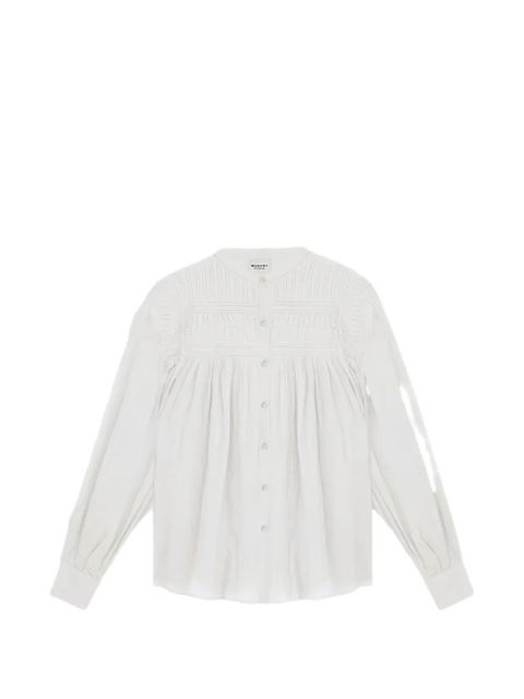 ISABEL MARANT smocked long-sleeve shirt - White - zdjęcie produktu nr 1