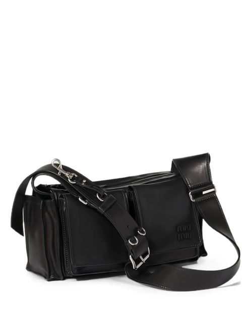 Miu Miu Utilitaire leather shoulder bag - Black