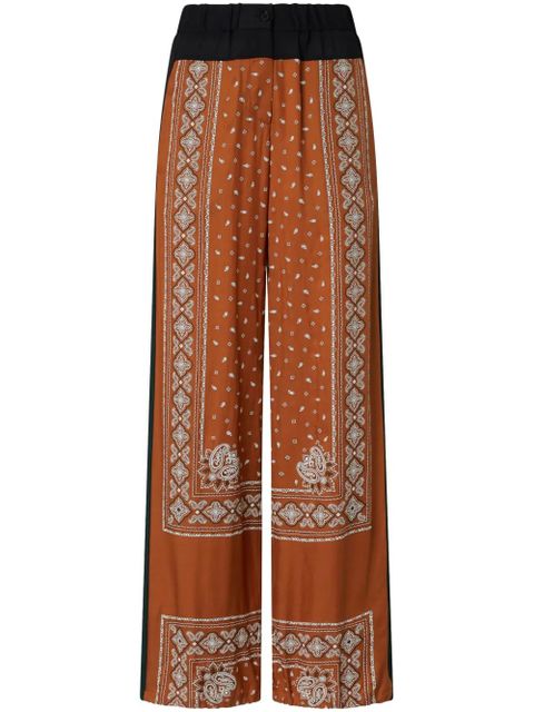 PINKO bandana-print trousers - Brown - zdjęcie produktu nr 1