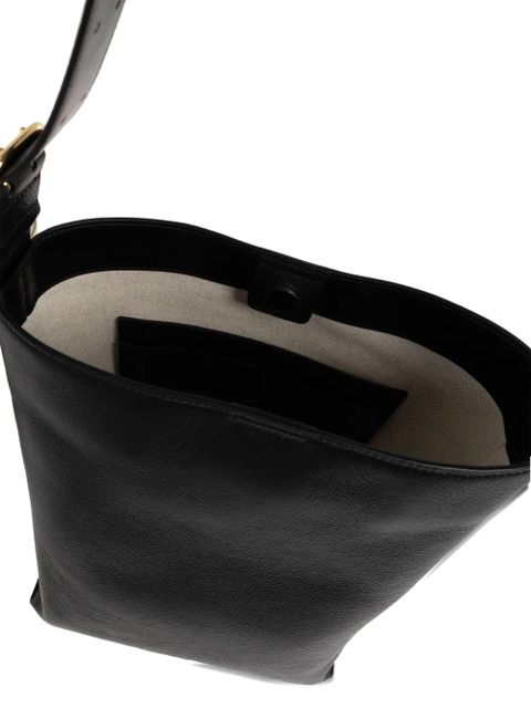 Jil Sander small leather strap shoulder bag - Black