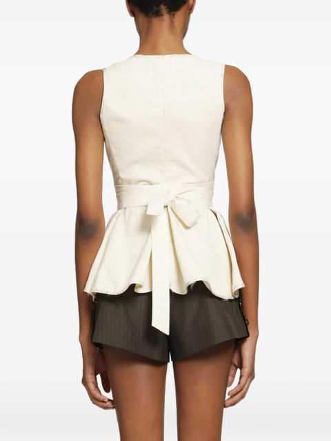 Vivienne Westwood Roxy wrap-design peplum top - Neutrals