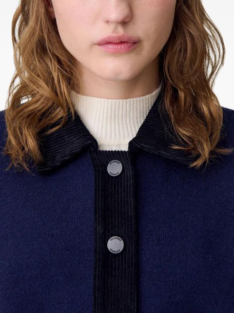 Claudie Pierlot collared wool cardigan - Blue