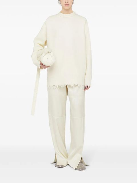 Jil Sander slit detailing tailored trousers - White - zdjęcie produktu nr 2