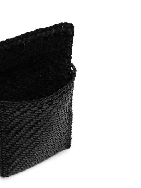 DRAGON DIFFUSION leather phone bag - Black