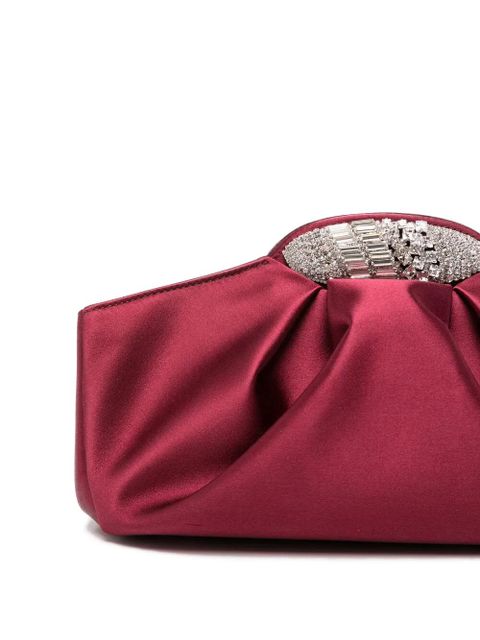 Giuseppe Zanotti crystal-embellished clutch bag - Neutrals