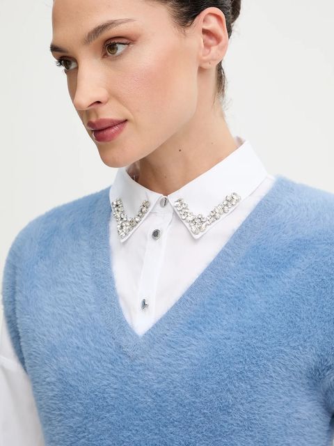 Morgan kamizelka damski kolor niebieski MCATHY