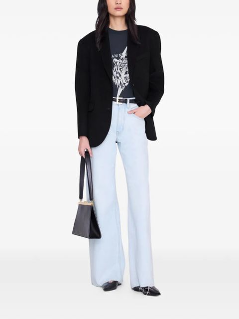 ANINE BING Wagner tiger-graphic T-shirt - Blue - zdjęcie produktu nr 2