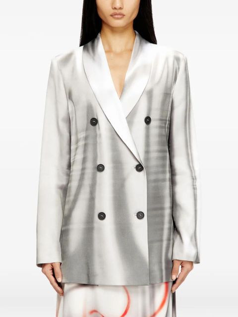 Diesel G-Avina shawl collar double-breasted jacket - Grey