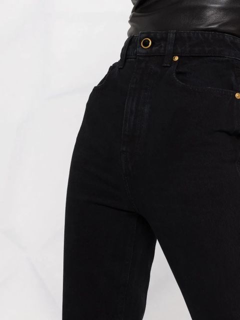 KHAITE high-waisted bootcut jeans - Black