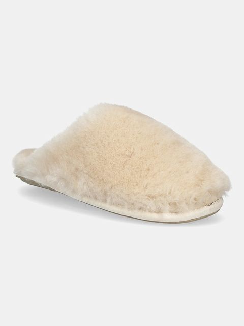 Answear.LAB kapcie wełniane kolor beżowy - zdjęcie produktu nr 1