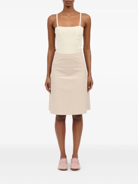 MM6 Maison Margiela pleated poplin skirt - Neutrals - zdjęcie produktu nr 2