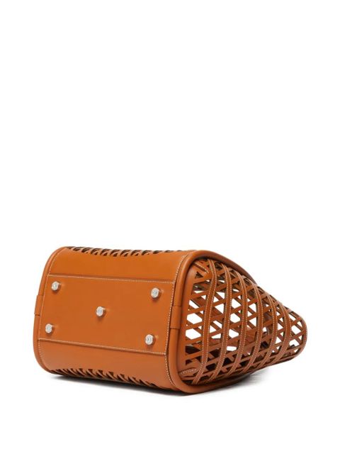 Max Mara small Marine laser-cut leather tote bag - Brown - zdjęcie produktu nr 2