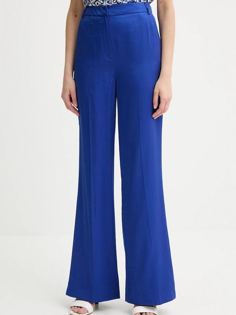 Morgan spodnie PARC.F damskie kolor niebieski szerokie high waist PARC.F