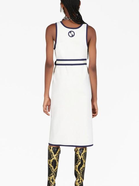 Gucci belted midi dress - White