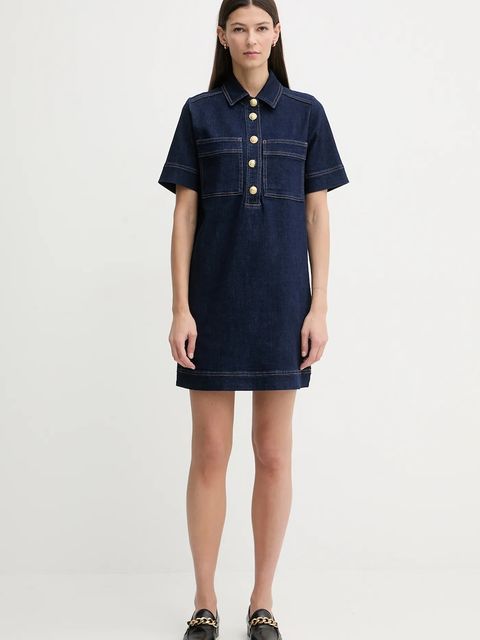 Dkny sukienka jeansowa kolor granatowy mini prosta DJ5D9126 - zdjęcie produktu nr 2