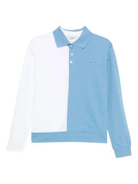 Coperni two-tone panelled polo top - Blue - zdjęcie produktu nr 1
