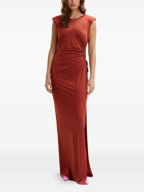 Essentiel Antwerp ruched-side maxi dress - Orange - zdjęcie produktu nr 2