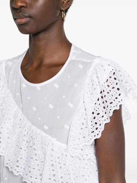 MARANT ÉTOILE Sorani broderie-anglaise blouse - White