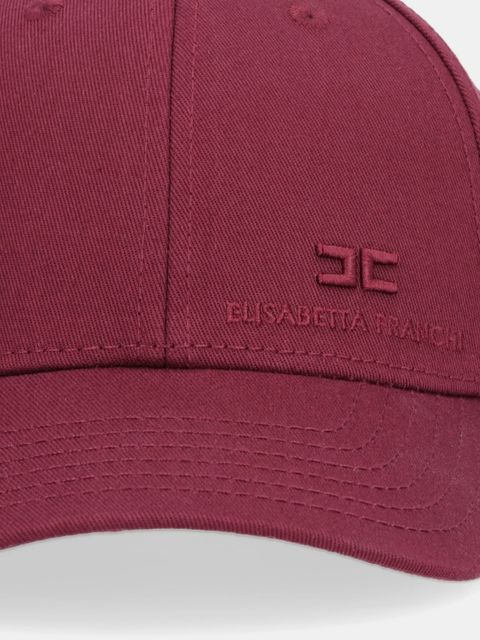 Elisabetta Franchi czapka z daszkiem bawełniana kolor bordowy CL18F57E2 - zdjęcie produktu nr 2