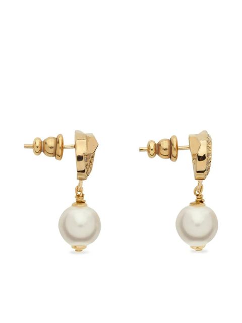 Ferragamo Gancini Pearl-shaped Earrings - Gold