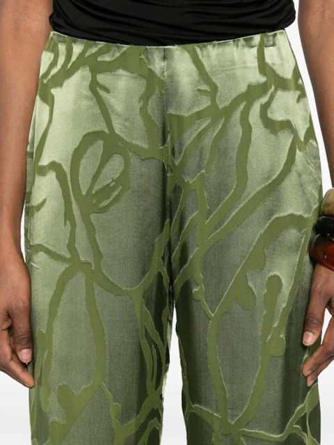 Cult Gaia Sara floral-pattern trousers - Green
