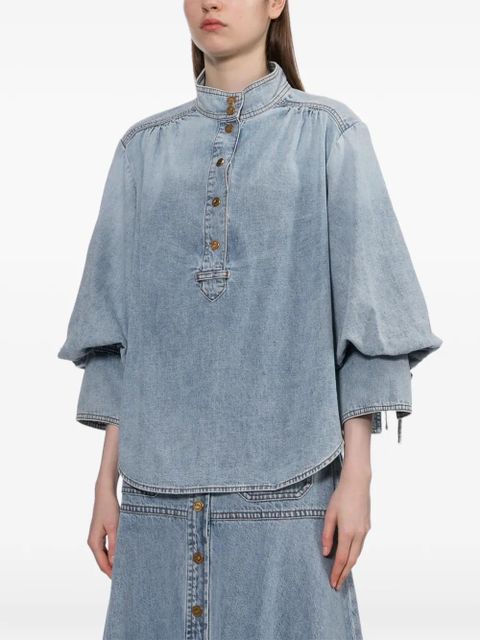 ZIMMERMANN balloon-sleeve blouse - Blue
