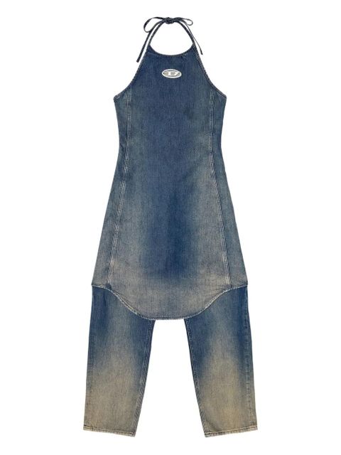 Diesel Cynthia halter-neck denim jumpsuit - Blue - zdjęcie produktu nr 1
