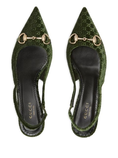 Gucci 45mm horsebit-detail pumps - Green - zdjęcie produktu nr 2