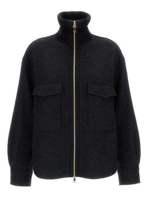 Moncler zip-up patch-pockets shirt - Black - zdjęcie produktu nr 1
